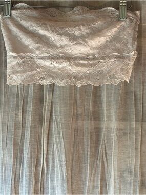 Source Unknown Cream Lace Bandeau Bralette XS-M